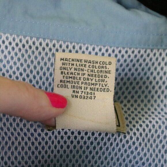 Men's XXL L.L. Bean Buzz Off Outdoor Long Sleeve Shirt Blue - Picture 7 of 9